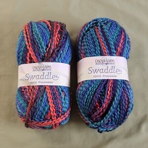 Discontinued NEW Cascade Yarns Swaddle Multicolor Color #20 Set of 2 - Destash